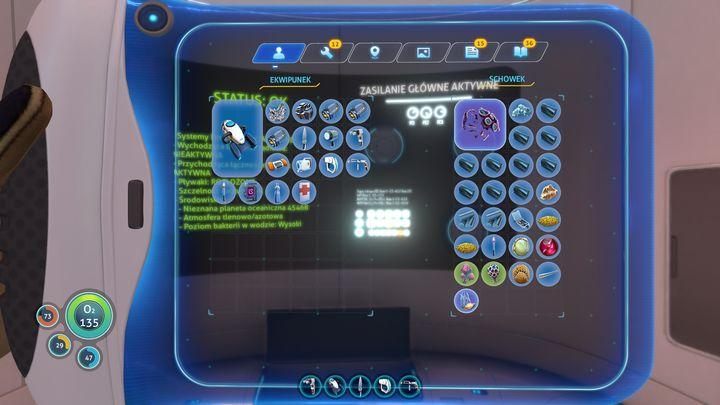 The initial inventory space. - Subnautica: Beginners Guide - Basics - Subnautica Game Guide