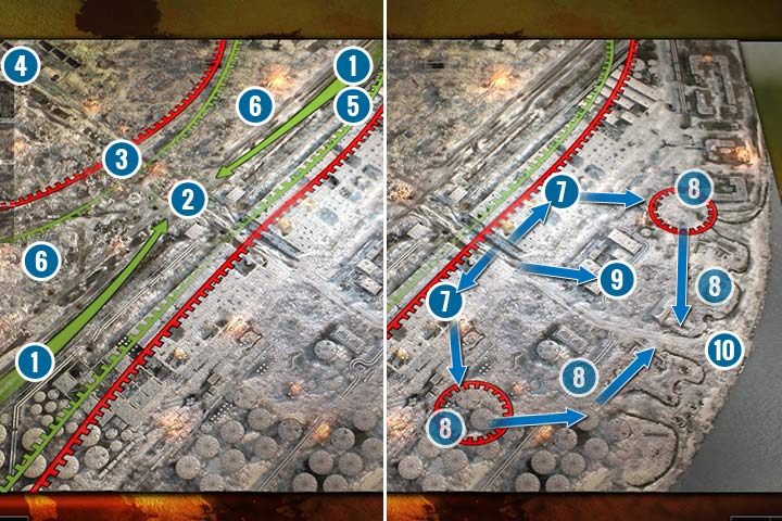 You begin with two infantry units and a single BT-7 for each group - Mission 3 - Battle of Stalingrad | Soviet | Campaign - Soviet - Sudden Strike 4 Game Guide