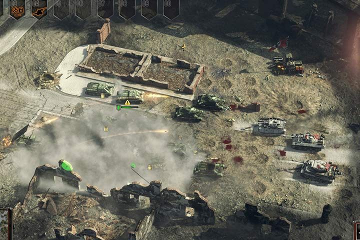 In case of emergency, dont be afraid to use smokescreen to allow yourself to take better position or retreat with heavily damaged units. - Mission 7 - Battle of Berlin | Soviet | Campaign - Soviet - Sudden Strike 4 Game Guide