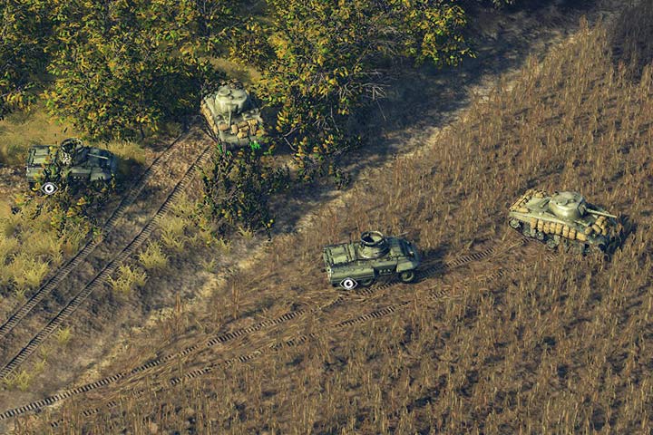 Camouflage in this doctrine provides masking for armored vehicles, but not for tanks. On the other hand, tanks can use Improvised armor (sandbags on the carriage, in the case of Alliance). - Armored doctrine - Doctrines - a description of commanders and their skills - Sudden Strike 4 Game Guide