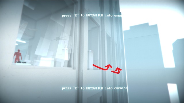 Pass two windows to reach the terminal - Computer terminals - Secrets - SUPERHOT - Game Guide and Walkthrough