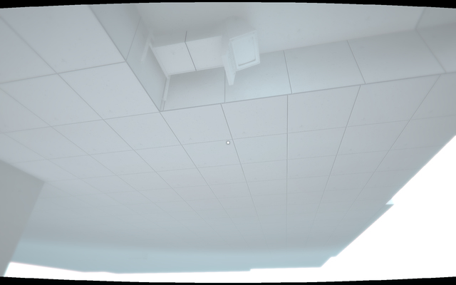 The terminal is on the ceiling. You need to jump up to reach it - Computer terminals - Secrets - SUPERHOT - Game Guide and Walkthrough