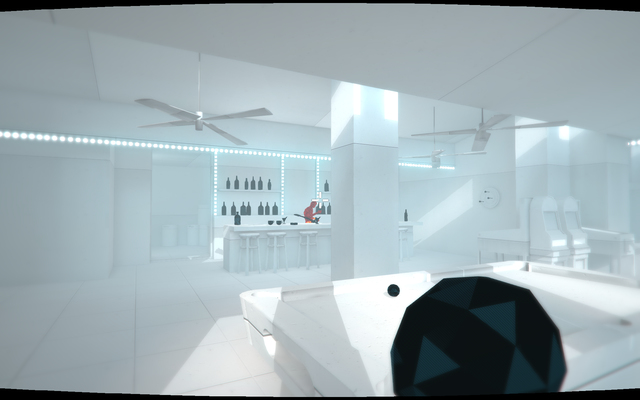 If you dont hit the bartender the first time, try again and hide behind the pillar - Levels 6-10 - Walkthrough - SUPERHOT - Game Guide and Walkthrough