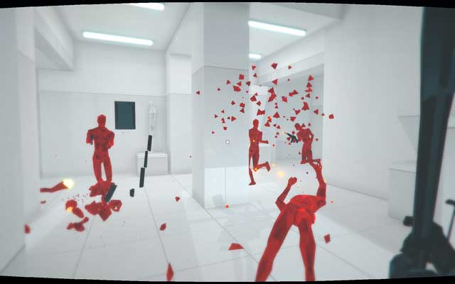 Prepare yourself for four more thugs from both sides - Levels 16-20 - Walkthrough - SUPERHOT - Game Guide and Walkthrough