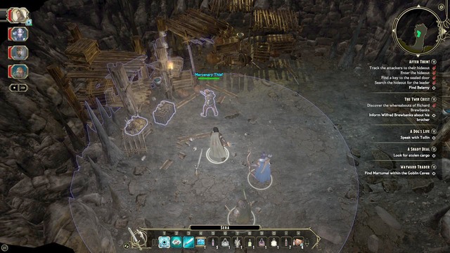 In the second level of the cave you will meet the Mercenary Thief - After Them! - Main quest | The High Road Walkthrough - The High Road - Sword Coast Legends Game Guide