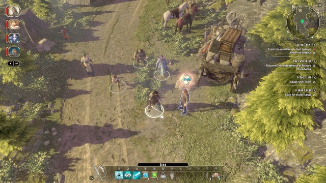 While in the camp, walk towards Jaena and ask if you can help - Side quests | The High Road Walkthrough - The High Road - Sword Coast Legends Game Guide