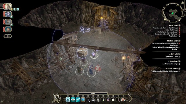 While in the camp, walk towards Burkins and talk with her - Side quests | The High Road Walkthrough - The High Road - Sword Coast Legends Game Guide