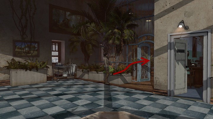 Leave the room and go left - Send the key to the Jukol by a courier | Chapter one | Walkthrough - Chapter one - Syberia 3 Game Guide