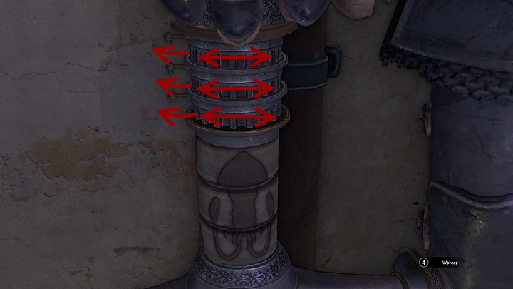 Begin by unlocking three rims found on top of the hilt - Find Dr. Olga | Chapter one | Walkthrough - Chapter one - Syberia 3 Game Guide