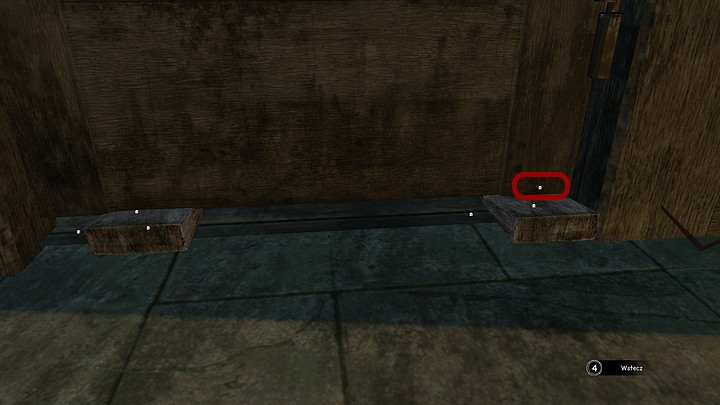 Look closely at the crevice under the door and slide in the wedges, first the small one to the left, then a normal one right beside it (a new active point will appear) - Return to the hospital | Chapter three | Walkthrough - Chapter three - Syberia 3 Game Guide