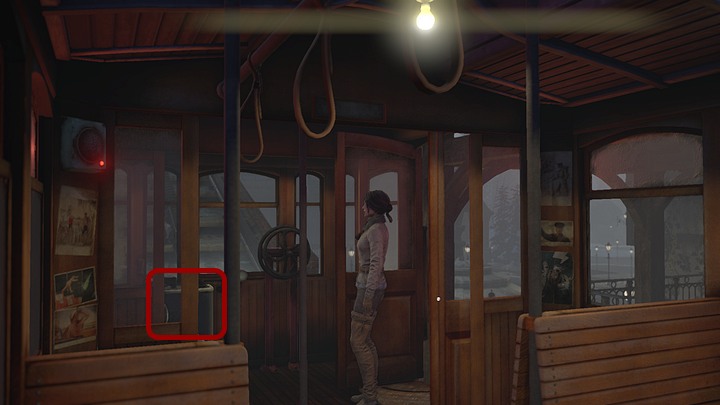 Once inside, go left and approach the driver panel (left of the large metal wheel; click on the active point) - Return to the hospital | Chapter three | Walkthrough - Chapter three - Syberia 3 Game Guide