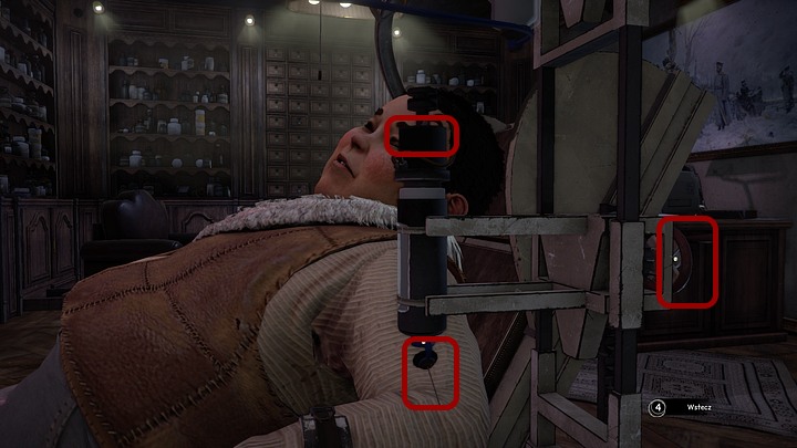 Zoom in on the instruments youll see on that side of the seat and displace the needle to the right (mouse movement), to cause the fluid to leak from the syringe - Find and free Kurk | Chapter three | Walkthrough - Chapter three - Syberia 3 Game Guide