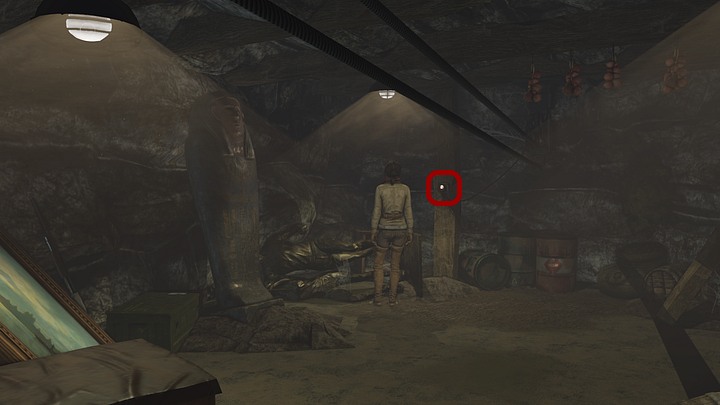 Press the red button on the beam supporting the ceiling (vis-a-vis the door) - Get some booze for the watcher - Chapter eight - Syberia 3 Game Guide