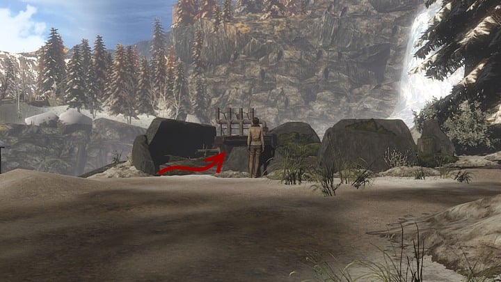 Go back to the checkpoint, but dont leave the building - enter the mysterious ring on the right, near the river - surrounded by dark stones, with red floor - Give the ghosts a signal (smoke) - Chapter eight - Syberia 3 Game Guide