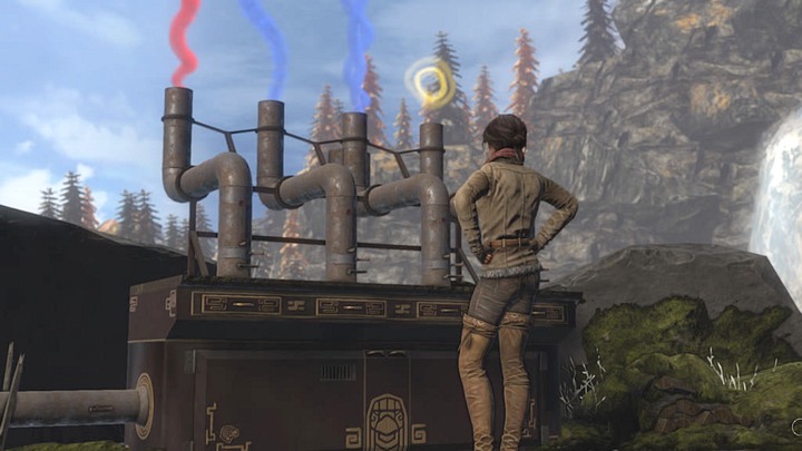 The right color and shape of the smoke. - Give the ghosts a signal (smoke) - Chapter eight - Syberia 3 Game Guide