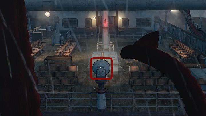 Once Kate learns what causes the shocks, shell be ordered to destroy the light sources on the ferry - Get rid of the monster | Chapter four | Walkthrough - Chapter four - Syberia 3 Game Guide