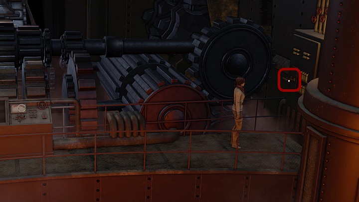 Head towards the control panel, but do not stop there - Get rid of the monster | Chapter four | Walkthrough - Chapter four - Syberia 3 Game Guide