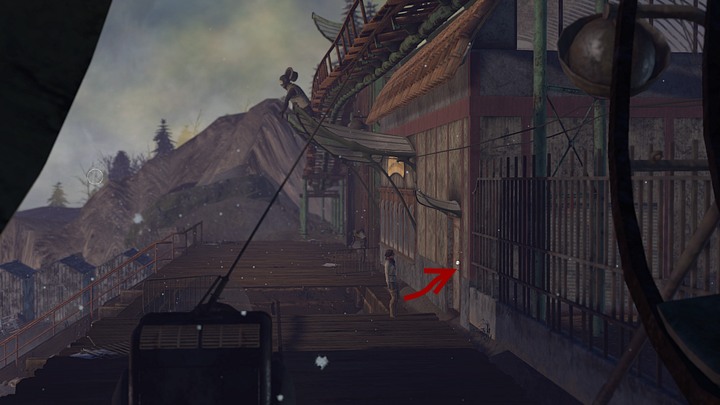 Enter the building through the door shown above - you will find yourself in the workshop; leave it on the other side - Find a way to tug Krystal and release the ostriches | Chapter five | Walkthrough - Chapter five - Syberia 3 Game Guide