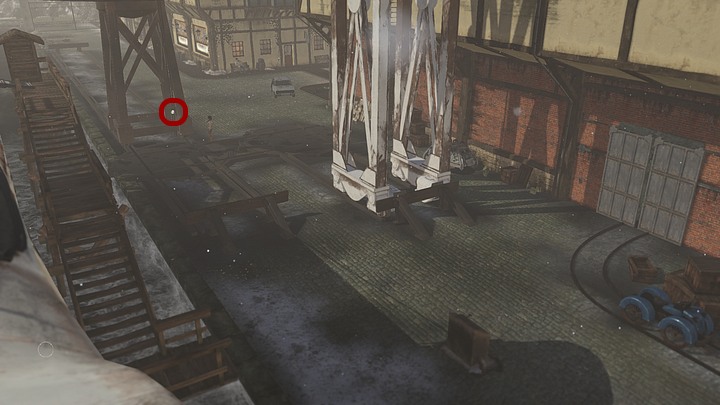 Leave the ferry and head to the metal tower with the water tank on top of it which is next to you - Fill the water tanks on the Krystal | Chapter three | Walkthrough - Chapter three - Syberia 3 Game Guide