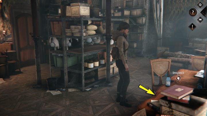 Go up to the first floor and go through the door on the left into the room - Siberia The World Before: Vaghen - Bridge of Mists, autumn 2005 part 1 - walkthrough - Walkthrough - Syberia The World Before Guide