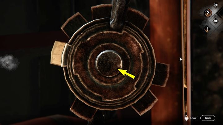 The lock should look like the sketch from the piece of paper you picked up earlier - Siberia The World Before: Vaghen - Bridge of Mists, autumn 2005 part 1 - walkthrough - Walkthrough - Syberia The World Before Guide