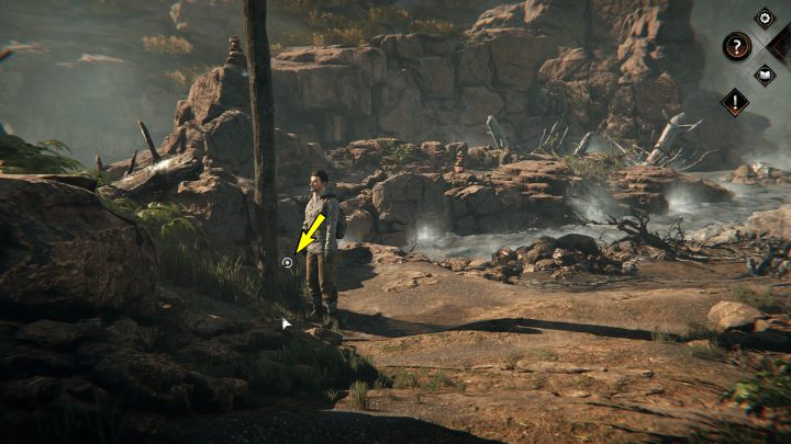 Use a machete on a tree by the river - Siberia The World Before: Baltayar - Mountain, autumn 1937 - walkthrough - Walkthrough - Syberia The World Before Guide