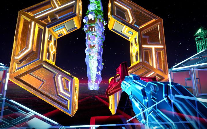 When you stand on a platform, you'll see a ring of sorts - System Shock Remake: Good ending - Endings - System Shock Remake Guide