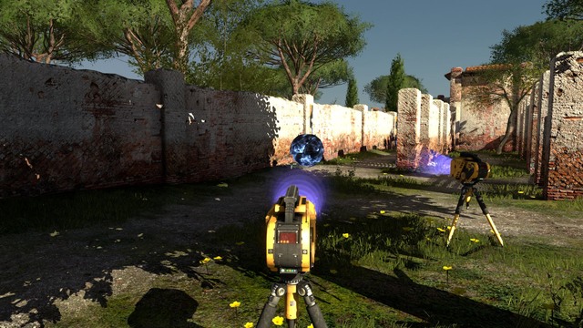 With two jammers you will stop the ball and open the door. - A2 | World A - World A - The Talos Principle Game Guide