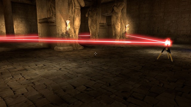 The beams are traveling through whole level. - B2 | World B - World B - The Talos Principle Game Guide