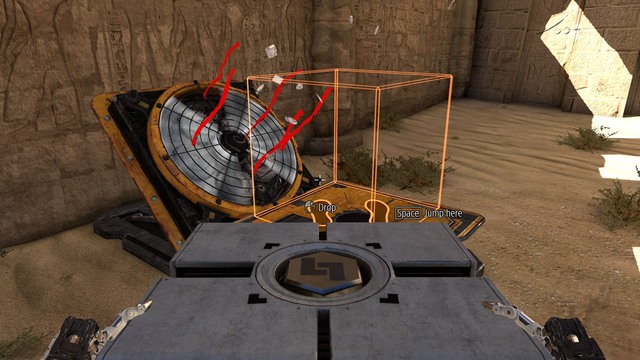 The fan will throw the items and your character. - B3 | World B - World B - The Talos Principle Game Guide