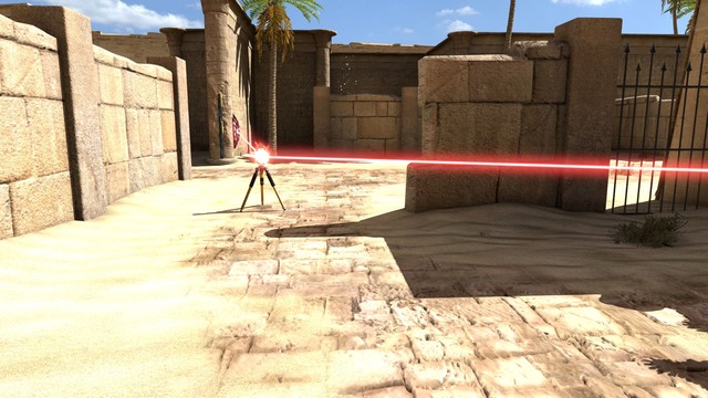 Open the door while avoiding the ball. - B4 | World B - World B - The Talos Principle Game Guide