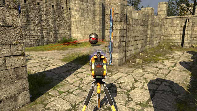 Walk slowly near the ball. - C1 | World C - World C - The Talos Principle Game Guide