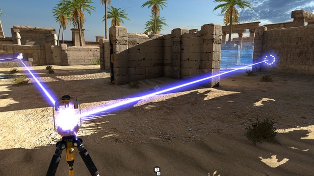 Open the penultimate door with the connector. - World B - bonus levels | Messengers and Stars - Messengers and Stars - The Talos Principle Game Guide