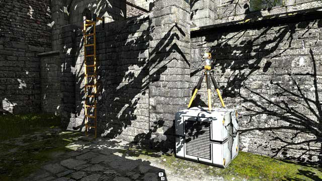 Hexahedron with the connector under the wall. - World C - bonus levels | Messengers and Stars - Messengers and Stars - The Talos Principle Game Guide