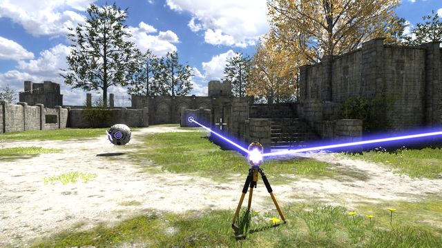 Move the blue beam first. - The Swapper | World 1 - World 1 - The Talos Principle Game Guide