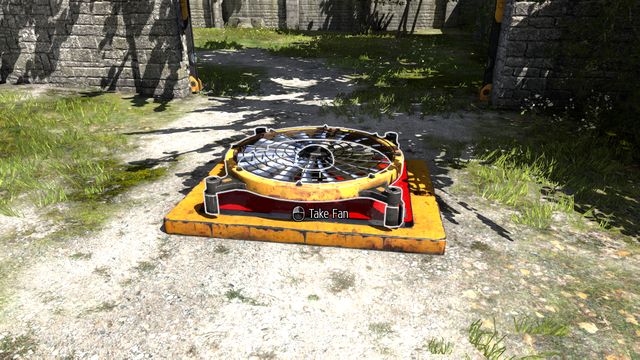 Place the fan on the plate. - The Swapper | World 1 - World 1 - The Talos Principle Game Guide