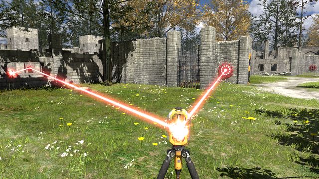 Second connector: transmitter-button through the window. - Through a Window | World 1 - World 1 - The Talos Principle Game Guide