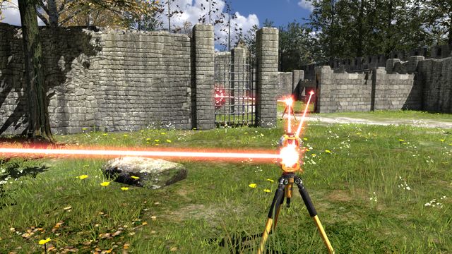 First connector connects the gate through the window. - Through a Window | World 1 - World 1 - The Talos Principle Game Guide