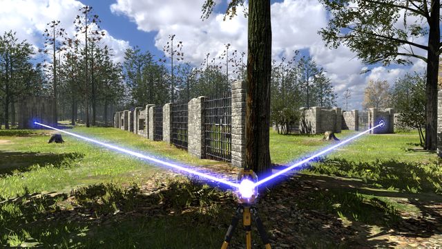 Redirect the first blue beam into the button - Open Field | World 1 - World 1 - The Talos Principle Game Guide