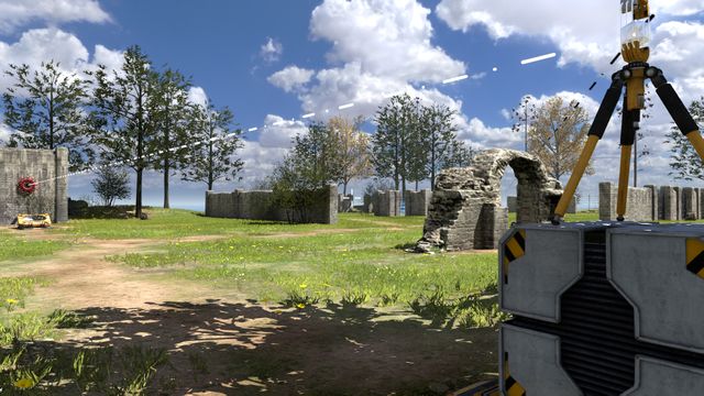 Place the hexahedron on the blue fan - Open Field | World 1 - World 1 - The Talos Principle Game Guide