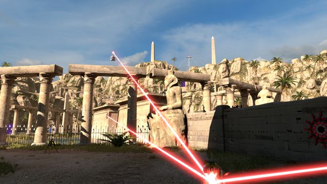 Direct the beam to the connector on the floating hexahedron - Crater | World 2 - World 2 - The Talos Principle Game Guide