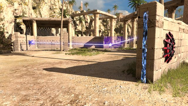 Use the floating connector to move the blue beam to the other side - Crater | World 2 - World 2 - The Talos Principle Game Guide