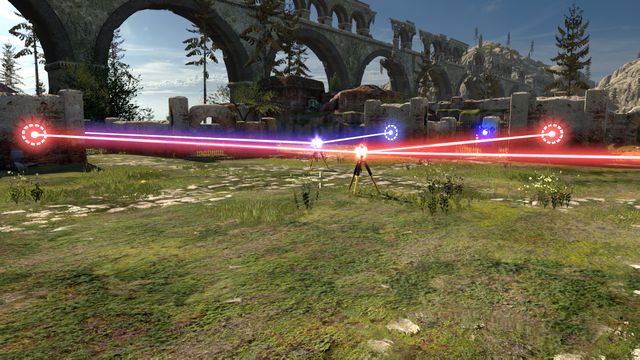 Firstly, free the transmitters with the connectors - Ray Trivia | World 3 - World 3 - The Talos Principle Game Guide