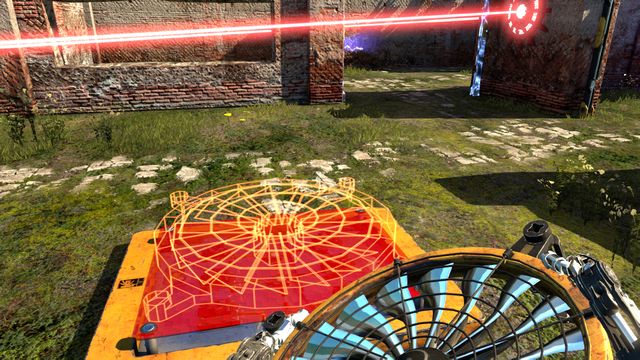 Block the passages by putting the fan on the pressure plate - BFF | World 3 - World 3 - The Talos Principle Game Guide