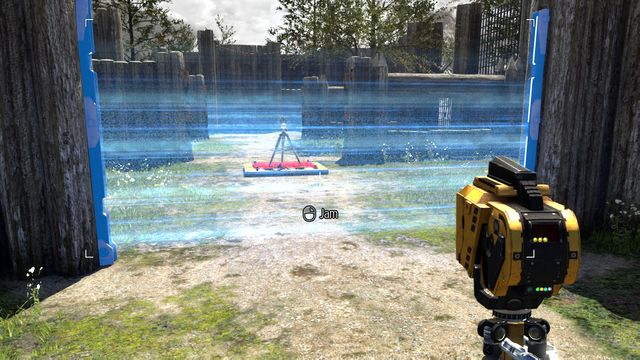 Place the connector onto the switch past the barriers - Press and Jam | World 4 - World 4 - The Talos Principle Game Guide