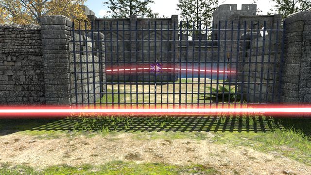 Connect the beams and direct them towards the blue button - Colliding Beams | World 4 - World 4 - The Talos Principle Game Guide