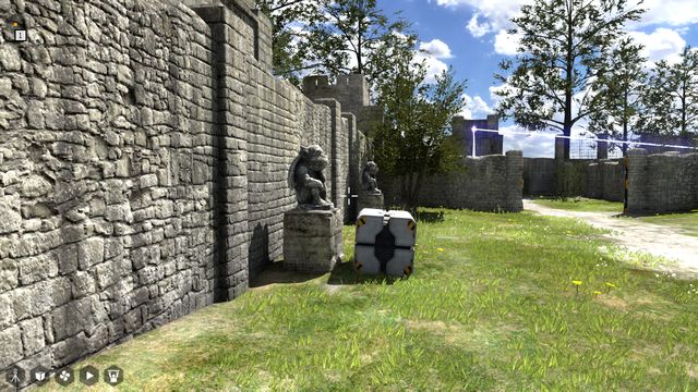 Place the cube in front of the gargoyle - World 1 | All Stars - All Stars - The Talos Principle Game Guide