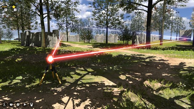 You need to connect everything, just like in the puzzle, but reverse the colors: place one of the connectors on the cube, which needs to be placed on the fan on the red side - World 1 | All Stars - All Stars - The Talos Principle Game Guide