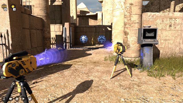 Use jammers to jam the two balls - World 2 | All Stars - All Stars - The Talos Principle Game Guide