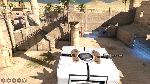 Jump off the cube to the spot where you mount the connector - World 2 | All Stars - All Stars - The Talos Principle Game Guide